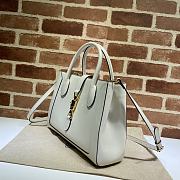 Gucci Jackie 1961 Medium Tote Bag Leather White 649016 30x24x12cm - 2