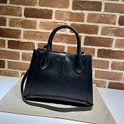 Gucci Jackie 1961 Medium Tote Bag Leather Black 649016 30x24x12cm - 2