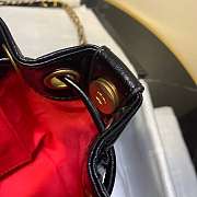 Chanel Aged Calfskin Drawstring Bucket Bag Black AS1946 17cm - 6