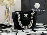 Chanel Shearling Bucket Bag Black AS2257 16x18x12cm - 1