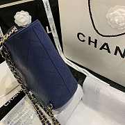 Chanel Chain Handle Bucket Bag Navy AS1362 32x26x15cm - 4