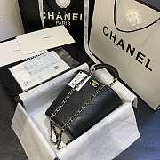 Chanel Chain Handle Bucket Bag Black AS1362 32x26x15cm - 1