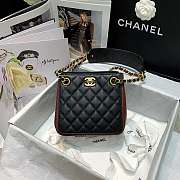 Chanel Strap Into Bucket Bag Black/Burgundy AS2230 15.5x15x12.5cm - 2