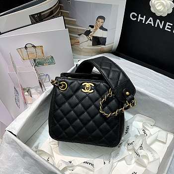 Chanel Strap Into Bucket Bag Black AS2230 15.5x15x12.5cm