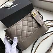 Chanel Small Gabrielle Hobo Bag Aged Calfskin Gray A91810 20x15x8cm - 5