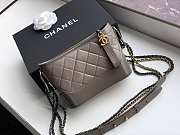 Chanel Small Gabrielle Hobo Bag Aged Calfskin Gray A91810 20x15x8cm - 4