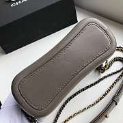 Chanel Small Gabrielle Hobo Bag Aged Calfskin Gray A91810 20x15x8cm - 3