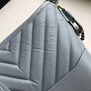 Chanel Small Gabrielle Chevron Hobo Bag Aged Calfskin Light Blue A91810 20x15x8cm - 3