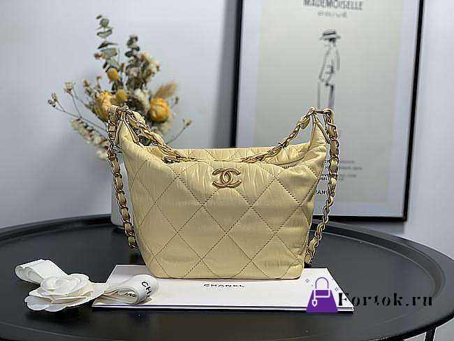Chanel Hobo Bag Yellow AS2480 15x12.5x18cm - 1