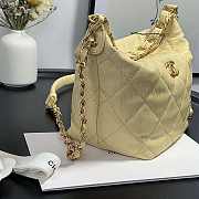 Chanel Hobo Bag Yellow AS2480 15x12.5x18cm - 5
