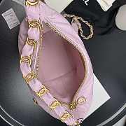 Chanel Hobo Bag Pink AS2480 15x12.5x18cm - 6