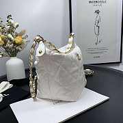 Chanel Hobo Bag White AS2480 15x12.5x18cm - 5