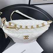 Chanel Hobo Bag White AS2480 15x12.5x18cm - 4