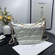 Chanel Hobo Bag White AS2480 15x12.5x18cm - 2