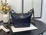 Chanel Hobo Bag Dark Blue AS2480 15x12.5x18cm - 1
