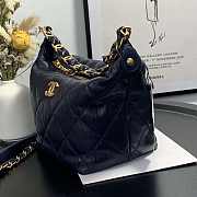 Chanel Hobo Bag Dark Blue AS2480 15x12.5x18cm - 6