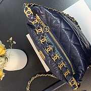 Chanel Hobo Bag Dark Blue AS2480 15x12.5x18cm - 3