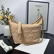 Chanel Hobo Bag Light Beige AS2480 15x12.5x18cm - 6