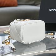 Chanel Small Vanity With Chain Gold-tone Metal White AP2292 8.5×11×7cm - 5