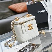 Chanel Small Vanity With Chain Gold-tone Metal White AP2292 8.5×11×7cm - 4