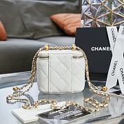 Chanel Small Vanity With Chain Gold-tone Metal White AP2292 8.5×11×7cm - 3