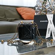 Chanel Small Vanity With Chain Gold-tone Metal Black AP2292 8.5×11×7cm - 6