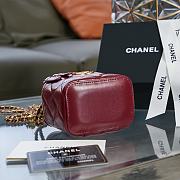 Chanel Small Vanity With Chain Gold-tone Metal Burgundy AP2292 8.5×11×7cm - 6