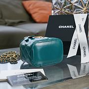 Chanel Small Vanity With Chain Gold-tone Metal Teal AP2292 8.5×11×7cm - 6