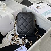 Chanel Mini Camera Case Leather Black AS2857 16x12x6cm - 4