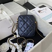 Chanel Mini Camera Case Grained Leather Dark Blue AS2857 16x12x6cm - 6