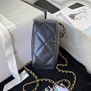 Chanel Mini Camera Case Grained Leather Dark Blue AS2857 16x12x6cm - 5