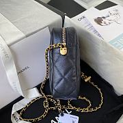 Chanel Mini Camera Case Grained Leather Dark Blue AS2857 16x12x6cm - 3