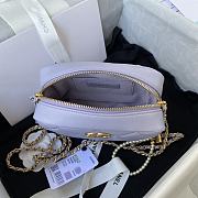 Chanel Mini Camera Case Leather Imitation Pearls Light Purple AS2856 18x14x7cm - 6