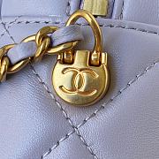 Chanel Mini Camera Case Leather Imitation Pearls Light Purple AS2856 18x14x7cm - 2