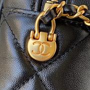 Chanel Mini Camera Case Leather Imitation Pearls Light Black AS2856 18x14x7cm - 2