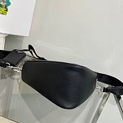 Prada Triangle Shoulder Bag Leather Black 1BH190 26x14x12cm - 2