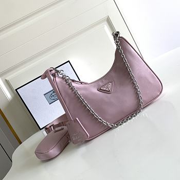 Prada Re-Edition 2005 Nylon Bag Dust Pink 1BH204 22x12x6cm