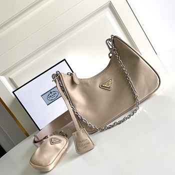 Prada Re-Edition 2005 Nylon Bag Beige 1BH204 22x12x6cm