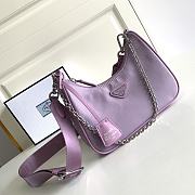 Prada Re-Edition 2005 Nylon Bag Purple 1BH204 22x12x6cm - 1