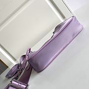 Prada Re-Edition 2005 Nylon Bag Purple 1BH204 22x12x6cm - 5