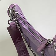 Prada Re-Edition 2005 Nylon Bag Purple 1BH204 22x12x6cm - 3