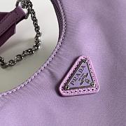 Prada Re-Edition 2005 Nylon Bag Purple 1BH204 22x12x6cm - 2