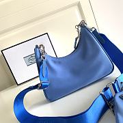 Prada Re-Edition 2005 Nylon Bag Blue 1BH204 22x12x6cm - 4