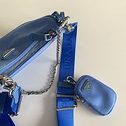 Prada Re-Edition 2005 Nylon Bag Blue 1BH204 22x12x6cm - 3