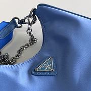 Prada Re-Edition 2005 Nylon Bag Blue 1BH204 22x12x6cm - 2