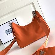 Prada Re-Edition 2005 Nylon Bag Orange 1BH204 22x12x6cm - 6