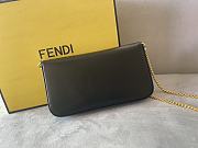 Fendi Wallet On Chain Pouches Leather Black 8BS032AHM0 21.5x3x13cm - 4