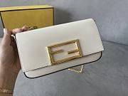 Fendi Wallet On Chain Pouches Leather White 8BS032AHM0 21.5x3x13cm - 6