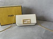 Fendi Wallet On Chain Pouches Leather White 8BS032AHM0 21.5x3x13cm - 5