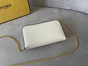 Fendi Wallet On Chain Pouches Leather White 8BS032AHM0 21.5x3x13cm - 3